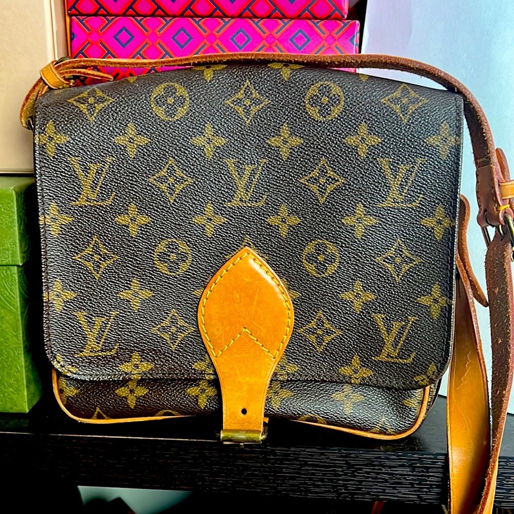 Authentic Louis Vuitton Monogram Canvas Cartouchiere Bag